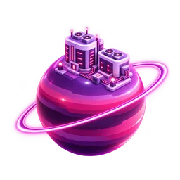 Ilustrace: planeta s datacentrem a chladicími jednotkami — datacentrum